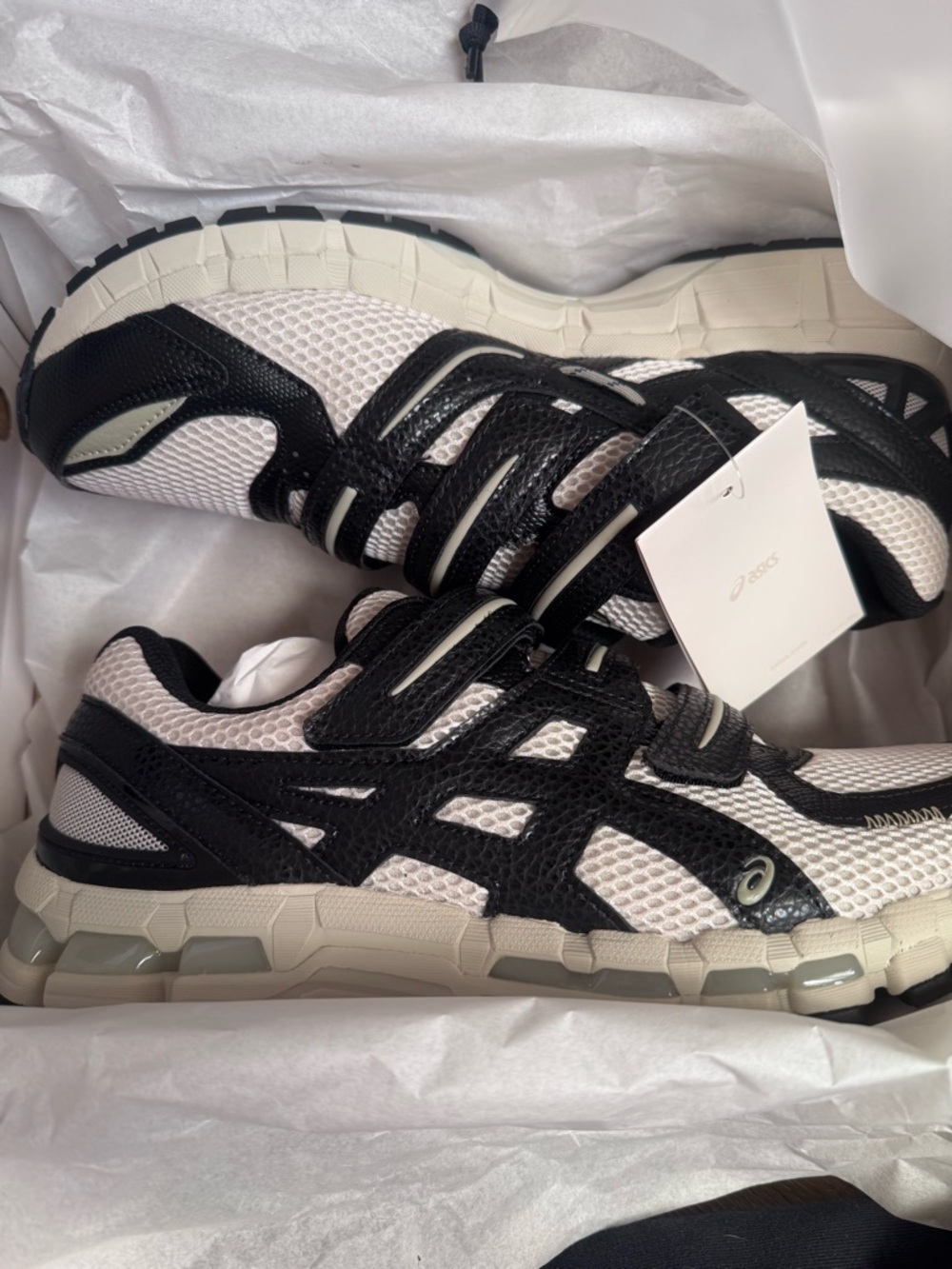 ASICS Black & Bone Mesh Running Sneakers men 10 new in box